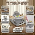 thumbnail image 3 of suihuooo 5 in 1 Baby Walker With Music and Bouncer for Boy Girls 6-18 Months,Grey Star, 3 of 9
