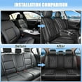 thumbnail image 4 of LAONNVIR Seat Covers for Cars Fit for Volkswagen/VW Golf 2006-2021 Luxury Automotive Waterproof Leather Auto Seat Covers with Lumbar Support Black,Full Set(5Seat), 4 of 8