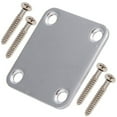 thumbnail image 2 of 2 Set Electric Guitar Neck Plate with Screws for Guitar , Replacement, Chrome, 2 of 6