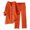 C-Orange185, variant on DHFJKG Womens 2 Piece Set Spring Summer Outfits Long Sleeve Notch V Neck Button Up Shirts Loose Fit Pants With Pockets Casual Streetwear Vacation Clothes Stylish Outfit