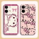 thumbnail image 2 of Case For OPPO RENO 10 8 8T 7 6 5 4 3 LITE 5G PRO PLUS Colour Simple Liquid Silicone Case Cover Funda Pink Hello K-Kitty, 2 of 5