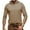 Khaki, variant on Men's Casual Long Sleeve Cotton Hooded T-Shirt, Solid Color Base Layer Top for Outdoor Activities, Layering in Cold Weather, and Casual Streetwear,Dark Gray,L
