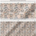 thumbnail image 2 of Soimoi Orange Cotton Poplin Fabric Leaves & Austin Rose Floral Printed Fabric 1 Yard 58 Inch Wide, 2 of 7
