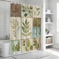 thumbnail image 5 of Vintage Leaves Shower Curtain Set - 72" x 78" Washable Bathtub Curtain with 12 Hooks, Tree Branch Plant Flower Texture Waterproof Fabric Stall Shower Curtains for Bathroom/Bathtub Décor, 5 of 6
