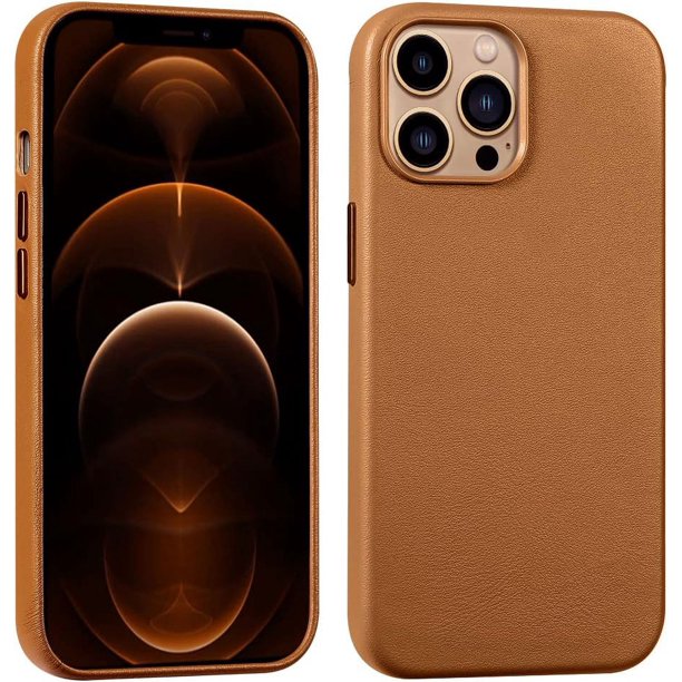 Funda magnética de cuero para teléfono móvil IPhone12/12 Pro de 6,1 pulgadas, funda protectora de cuerpo completo antihuellas a prueba de golpes