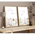 thumbnail image 2 of Juego de póster para decoración de pared para guardería de flores silvestres con cita inspiradora, 2 of 7