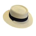 thumbnail image 3 of HuangHuanChen Sun Hat for Women Panama Hat Travel Fedora Beach Hat Summer Wide Brim Roll up Hat Summer Vacations UPF 50+ Straw Sun hats One Size, 3 of 3