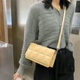 thumbnail image 5 of Bolso cuadrado pequeño de moda minimalista urbana, bolso bandolera de hombroAmarillo, 5 of 5