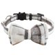 thumbnail image 2 of Pañuelo para gato con cuello de pajarita, 2 paquetes de collares de gato Ginham clásicos a cuadros con bufanda y pajarita, tamaño ajustable con campana, 2 of 5