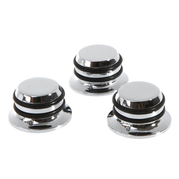 Soimiss 3pcs Guitar Control Knob Metal for Musicians with Straw Hat Shape