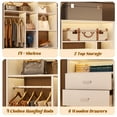 thumbnail image 6 of Homieasy 87.2" Freestanding Closet Organizer System - Modular L-Shaped Design,Reversible, 6 Drawers & 4 Hanging Rods, 2000+ LBS Capacity,3 Sets,White, 6 of 7