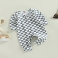thumbnail image 3 of Combinaison d'Automne pour Bébés Garçons Filles Manches Longues Col Boutonné à Damier, 3 of 7