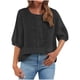 thumbnail image 3 of TaTaai Women's Casual Top / Vintage Embroidered Round Neck Short Sleeve Shirt / Loose Fit Cotton Linen Blend T-Shirt Gift, 3 of 6