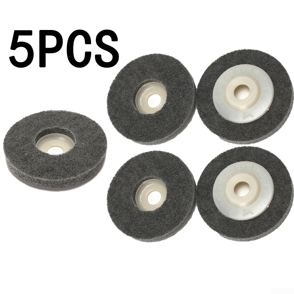 SATC 5-Pack 4-1/2" Nylon Flap Discs - 180 Grit, Aluminum Oxide, Type 27