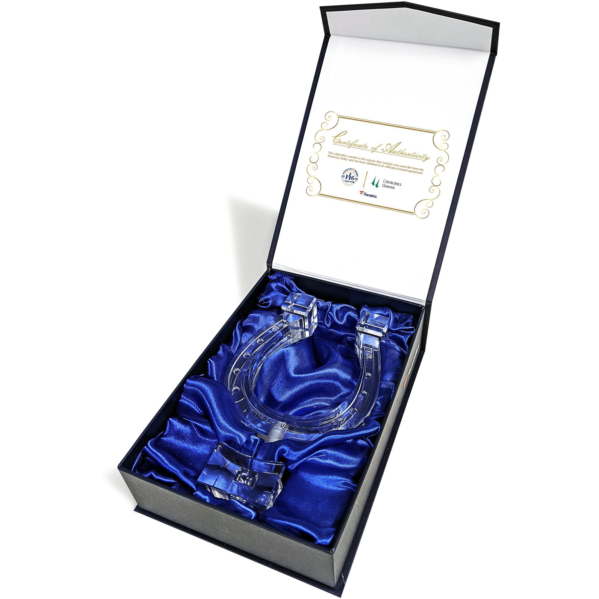 Crystal Horse Shoe with Race-Used Dirt from the 146th Kentucky Derby - Fanatics Authentic Certified