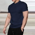 thumbnail image 5 of BRGZLK Men's Short Sleeve Muscle T-Shirts Summer Crew Neck Anti Wrinkle High Elasticity Tee Shirt Tops Trendy Stretch Fit Gym Workout, 5 of 5