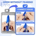 thumbnail image 7 of CCOCC 100 Pcs Resealable Mylar Bags with Zip And Frosted Clear Window Packaging Bags Foil Pouch Zipper Bag for Food Self Sealing Storage Supplies(Blue,2.75×3.93), 7 of 7