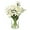 White, variant on ENOVA FLORAL 18 Heads Calla Lily Flowers Real Touch in Glass Vase Mixed Rose Artificial Flowers, Artificial Flowers in Vase with Faux Water for Dining Table Centerpieces, Wedding Event (White)