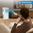 thumbnail image 4 of 8,000 BTU Portable AC - Cools 350 Sq.Ft, 3-In-1 (Cool/Dry/Fan), Remote, 52dB Quiet, LED Display, Sleep Mode, 24H Timer, Easy Install Kit for Bedroom, Office, Dorm, 4 of 7