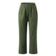 thumbnail image 5 of Mujer Casual Color Sólido Bolsillos Cintura Elástica Cómodos Pantalones Rectos Hasta La Pantorrilla Odeerbi ODB-6, 5 of 7