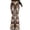 Coffee, variant on Womens Flare Pants Rabbit Rose Gothic Print High Waist Bootcut Pants Everyday Casual Flare Trousers