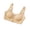 Khaki, variant on Ladies Solid Wireless Adjustable Strap Breathable Seamless Support Front Zip Closure Bra