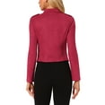 thumbnail image 3 of INSPIRE CHIC Women's Casual Vintage Button Decor Crop Steampunk Jacket M Red, 3 of 5