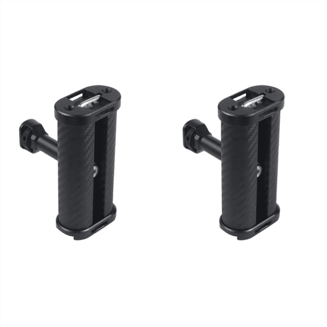 2X Mini Side Handle Handgrip with Dual 1/4 Screw Mount for Mirrorless Digital Camera DSLR Camera Cage Built-in Wrench,2 x Mini Side Handle Handgrip,Black