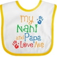 thumbnail image 3 of Inktastic Nani and Papa Love Me Boys or Girls Baby Bib, 3 of 4