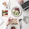 thumbnail image 1 of RYLABLUE Merry Christmas Xmas Tree Winter Christmas Set of 8 Coaster for Drinks, Absorbent Ceramic Stone Coasters Cup Mat with Cork Base for Home Kitchen Room Coffee Table Bar Decor, 1 of 4