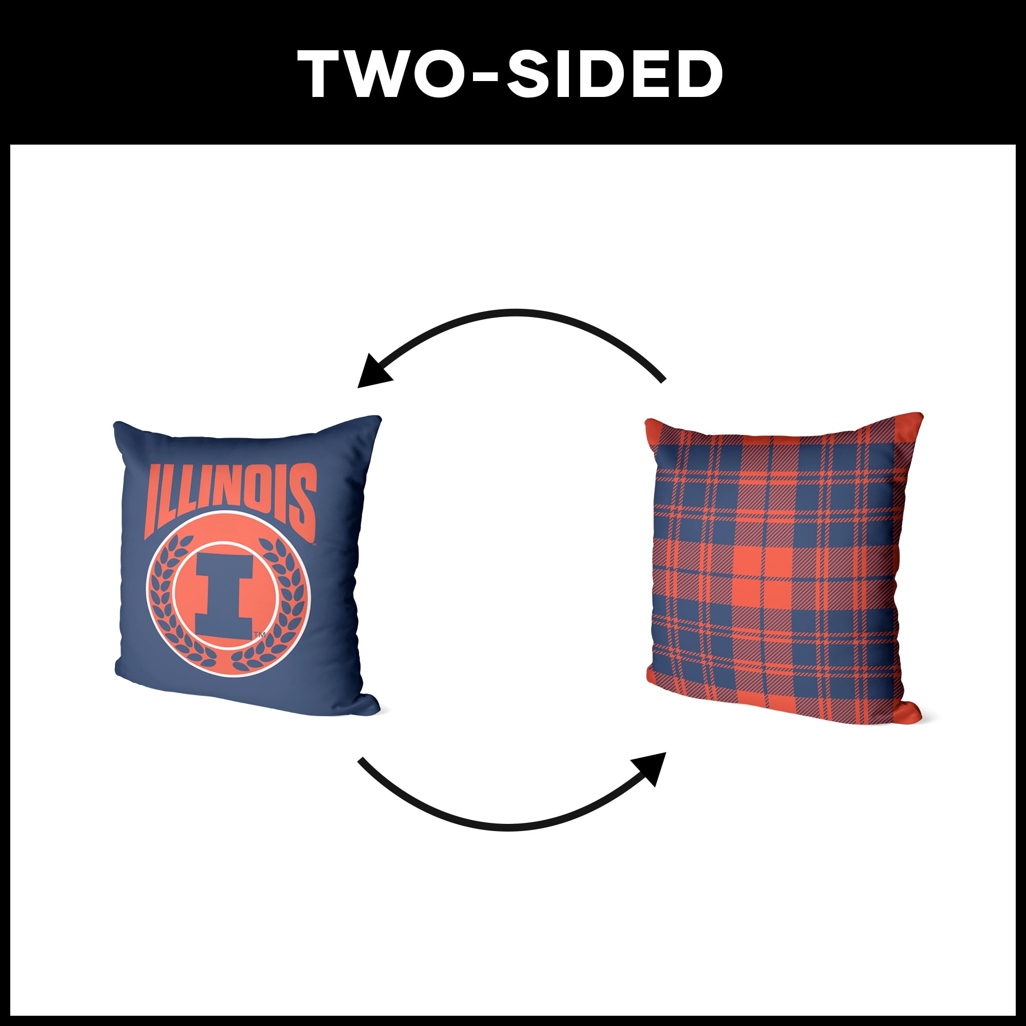 Illinois NCAA Triumph Square Cloud Pillow 24 inches