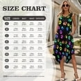thumbnail image 7 of FUIALDOLG Summer Dresses Colorful Dog Paw Dress for Women Sleeveless Ruffle A-line Flowy Midi Dress with Pocket Business Casual Work Tshirt Dress,S, 7 of 7
