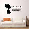 thumbnail image 2 of The Only Way To Get What You Want In This World Is Through Hard Work - Life Quote Princess Tiana Silhouette Vinyl Wall Art Sticker Decal Home Room Kids Bedroom Classroom Decor Nursery Size(6x10 inch), 2 of 3