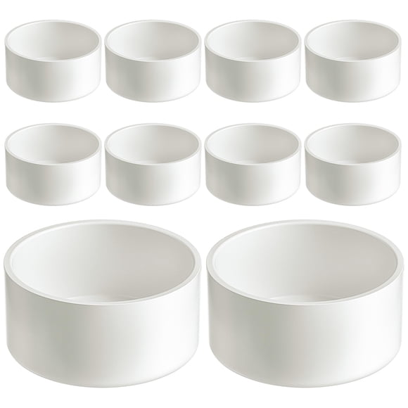 Tapa de tubo de PVC de 1-1/2 pulgadas (3,81 cm), paquete de 10 unidades para tubos Schedule 40