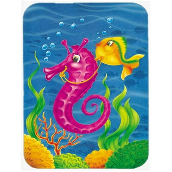 Carolines Treasures Seahorse Ride Glass Cutting Board - Large