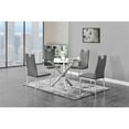 thumbnail image 3 of Best Master Furniture T248 Round Dining Table 43 in. Beverly Round Glass Dining Table, Chrome, 3 of 3