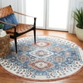 thumbnail image 2 of SAFAVIEH Olympia Bari Southwestern Area Rug, Blue/Ivory, 6' x 6' Round, 2 of 11