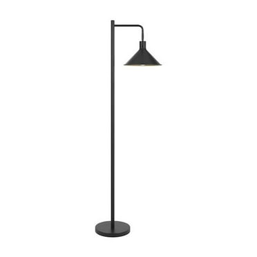 Cal Lighting 60 Watt Campana Metal Downbridge Floor Lamp in Black