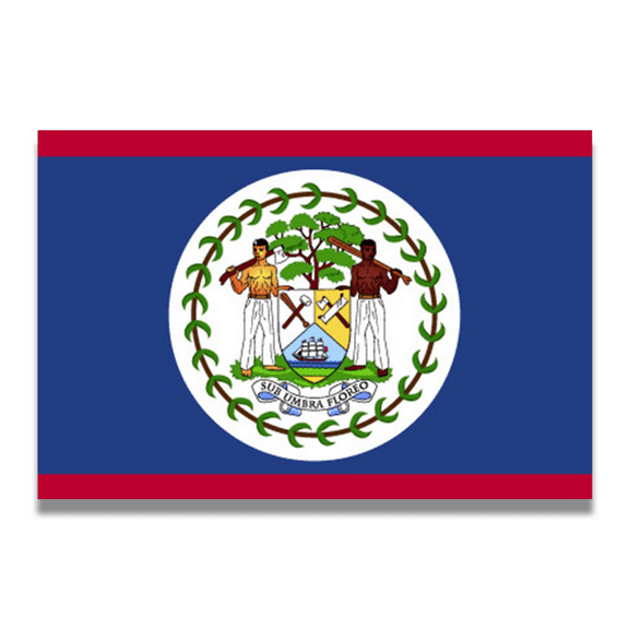 Magnet Me Up Belize Belizean Flag Vinyl Automotive Magnet Decal, 4x6 Inches