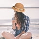 thumbnail image 3 of Circunferencia del sombrero: 50-54 cm, circunferencia de la cabeza pequeña, sombrero de paja, sombrero protector solar para mujer, sombrero de playa, sombrero tejido de paja con bolas de, 3 of 5