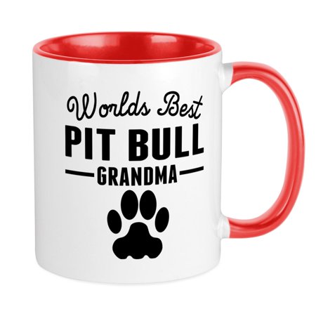 

CafePress - Worlds Best Pit Bull Grandma Mugs - Ceramic Coffee Tea Novelty Mug Cup 11 oz