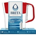 thumbnail image 2 of Brita Small 6 Cup Water Filter Pitcher with 1 Brita Standard Filter, Made Without BPA, Denali, Red, 2 of 11