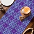 thumbnail image 4 of Buffalo Plaid Table Runner 90 Inches Long,Purple Blue Farmhouse Gingham Striped Cotton Linen Table Runners Dresser Scarves,Fabric Tabletop Scarf Furniture Cover for Home Dinner Party 13"x90", 4 of 9