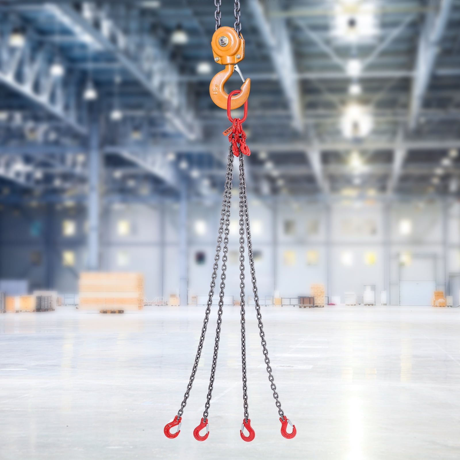 BENTISM Chain Sling G80 Lifting Chain with Grab Hooks 11000lbs Load 5/