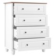 thumbnail image 6 of Bedroom White §4 Drawer §wide Drawers Chest§small Dressers Chest§storage Chest Cabinet Organizer§bedroom With 4 Storage Drawers Bedroom White 4 Drawers Spacious Storage, 6 of 7