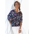 thumbnail image 2 of LASCANA Women's Allover Pattern Blouse Shirt Flower, 2 of 5