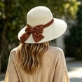 thumbnail image 4 of Womens Beach Sun Straw Hat UV UPF 80+ Travel Foldable Brim Summer UV Hat, 4 of 10