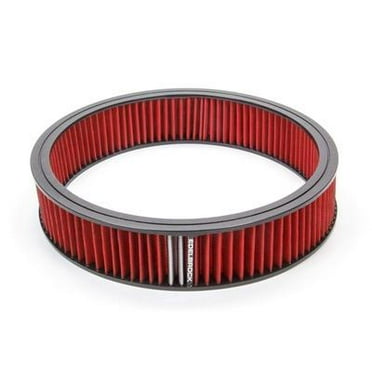 Edelbrock 43666, Air Filter Element Red 14In X 3In Performance Racing Parts