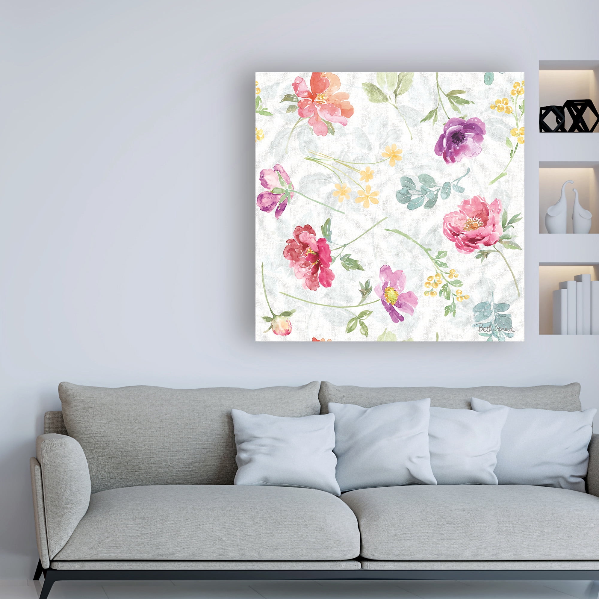Trademark Fine Art 'Springtime Bloom Pattern I' Canvas Art by Beth Grove