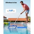 thumbnail image 6 of VEVOR Pool Pole, 3.4 to 12 Ft Telescoping Swimming Pool Cleaning Poles, Professional Adjustable Telescopic Pole with Extension Pole,Heavy Duty Cleaner Stick for Skimmer Net, Rake, Brush, Vacuum Head, 6 of 9